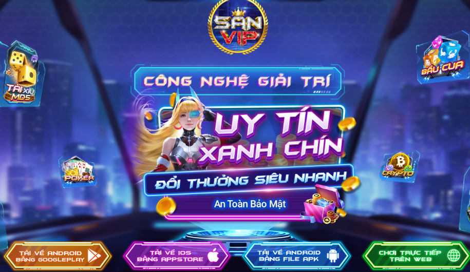 SANVIP – Cổng game bài khuyến mãi hấp dẫn game thủ